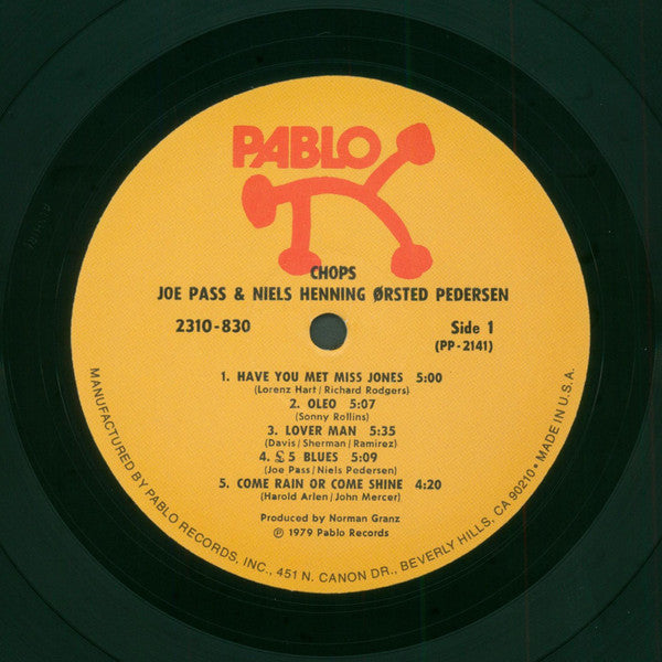 Joe Pass, Niels-Henning Ørsted Pedersen – "Chops" LP vinyl record, image 3 of 4