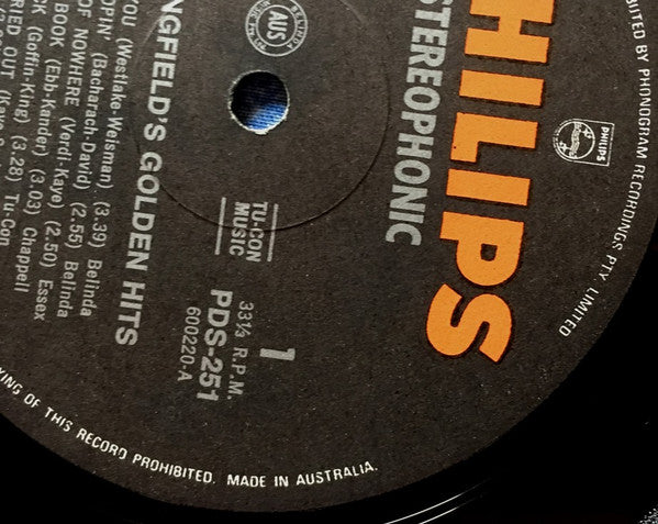 Dusty Springfield – Dusty Springfield's Golden Hits LP vinyl record, image 6 of 8