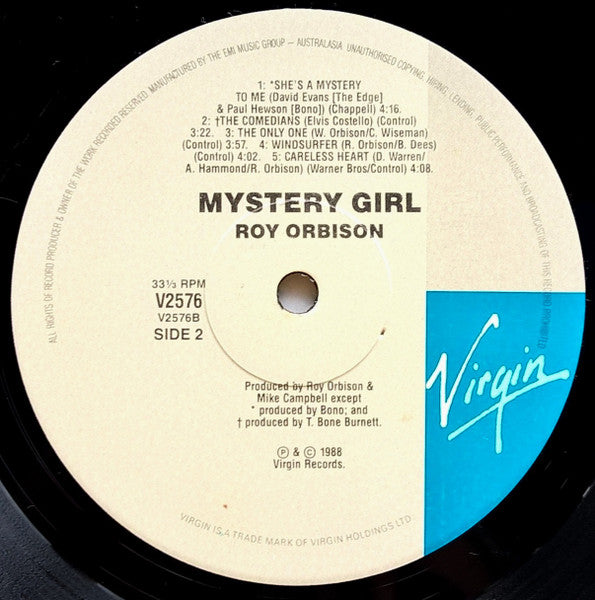 Roy Orbison – Mystery Girl LP vinyl record, image 8 of 10
