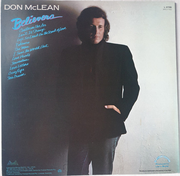 Don McLean – Believers LP vinyl record, image 2 of 6