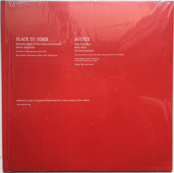 Black To Comm, Aosuke – Black To Comm / Aosuke LP vinyl record, image 3 of 3
