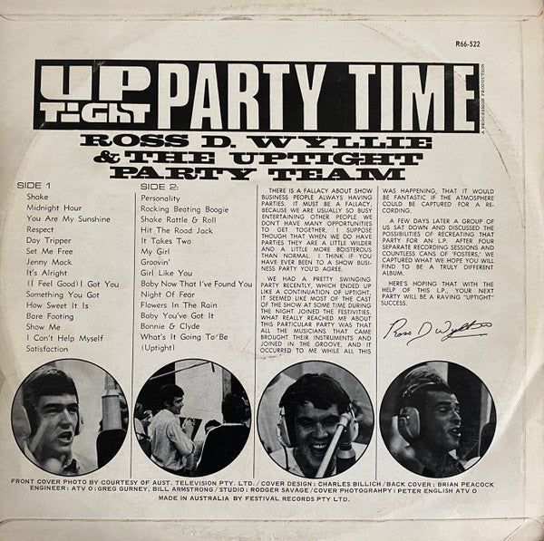 Ross D. Wyllie, The Uptight Party Team – Up Tight Party Time LP vinyl record, image 2 of 4