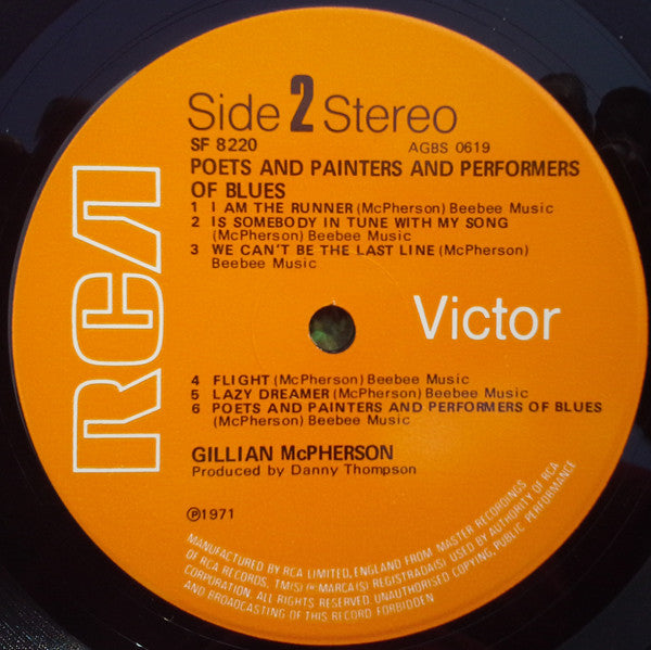 Gillian McPherson – Poets And Painters And Performers Of Blues LP vinyl record, image 4 of 4