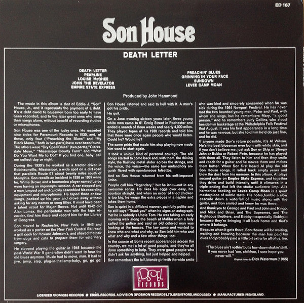 Son House – Death Letter LP vinyl record, image 2 of 4