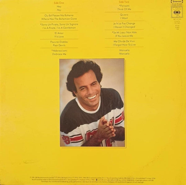 Julio Iglesias – Julio LP vinyl record, image 2 of 4