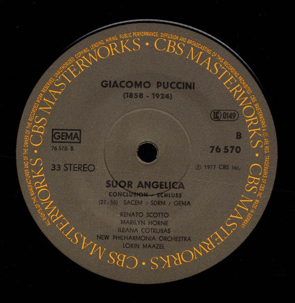 Giacomo Puccini, Renata Scotto, Marilyn Horne, Ileana Cotrubas, Lorin Maazel, New Philharmonia Orchestra – Suor Angelica LP vinyl record, image 3 of 10