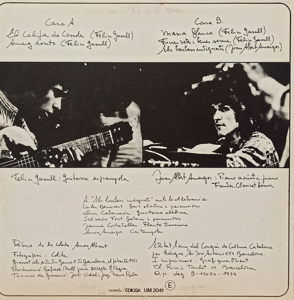 Feliu Gasull, Joan Albert Amargos – Feliu I Joan Albert LP vinyl record, image 2 of 5