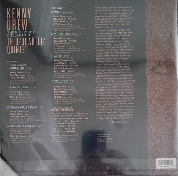 Kenny Drew – Trio/Quartet/Quintet - The Riverside Collection LP vinyl record, image 2 of 4
