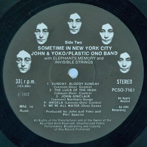 John Lennon & Yoko Ono, The Plastic Ono Band, Elephants Memory, Invisible Strings – Some Time In New York City (2xLP) LP vinyl record, image 4 of 10