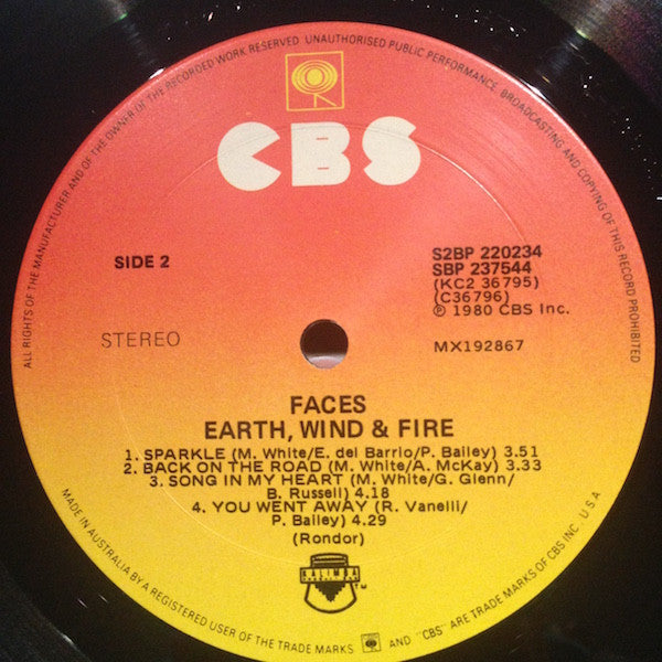 Earth, Wind & Fire – Faces (2xLP) LP vinyl record, image 4 of 6