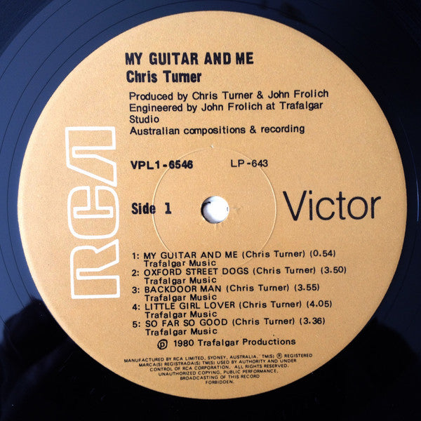 Chris Turner – My Guitar And Me LP vinyl record, image 3 of 4