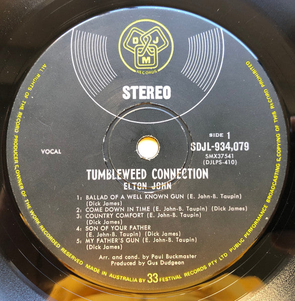Elton John – Tumbleweed Connection LP vinyl record, image 5 of 10