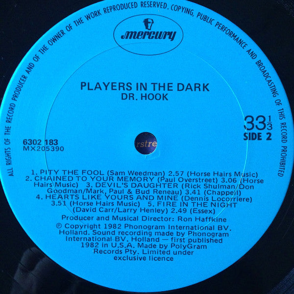 Dr. Hook – Players In The Dark LP vinyl record, image 5 of 5