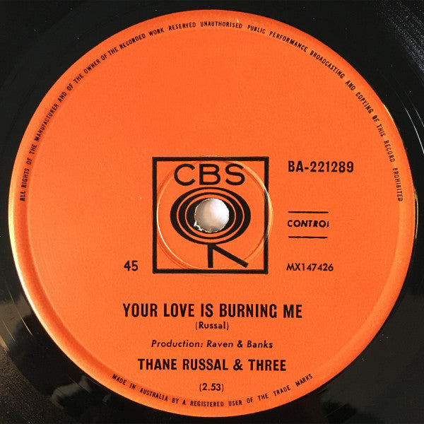 Thane Russal & Three – Security 7" vinyl record, image 2 of 2