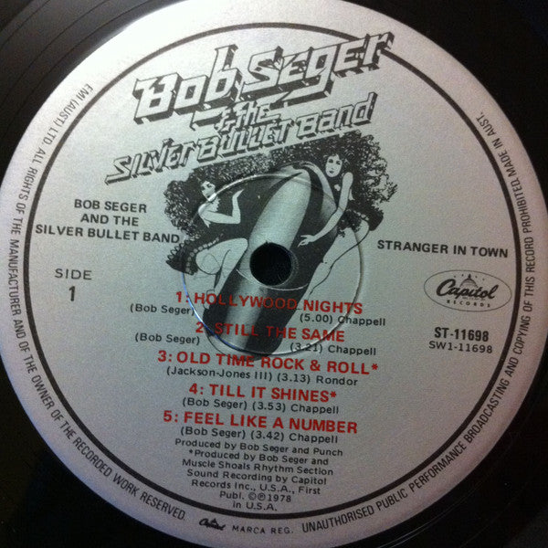 Bob Seger And The Silver Bullet Band – Stranger In Town LP vinyl record, image 5 of 6