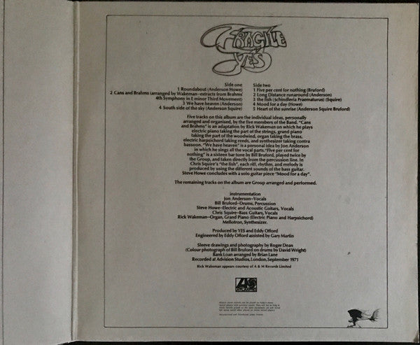 Yes – Fragile LP vinyl record, image 3 of 10