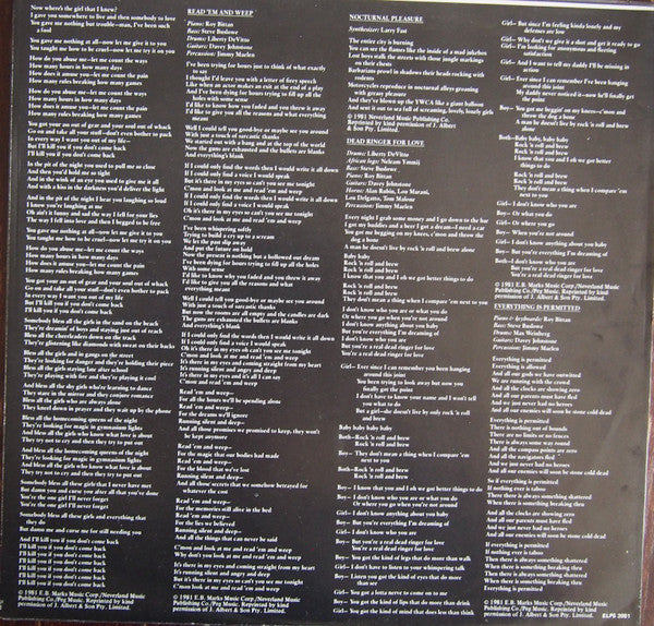 Meat Loaf – Dead Ringer LP vinyl record, image 2 of 7