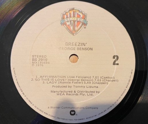 George Benson – Breezin' LP vinyl record, image 4 of 4