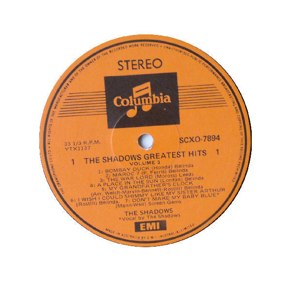 The Shadows – The Shadows Greatest Hits Vol. 3 LP vinyl record, image 3 of 4