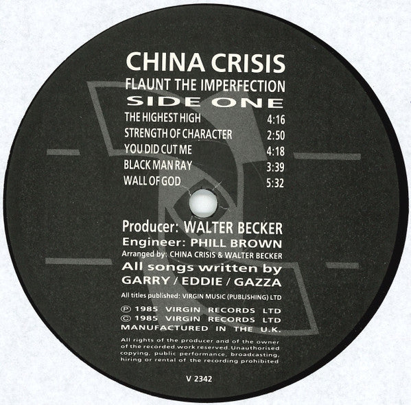 China Crisis – Flaunt The Imperfection LP vinyl record, image 3 of 4