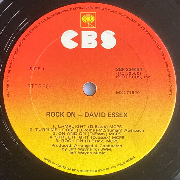 David Essex – Rock On LP vinyl record, image 3 of 4