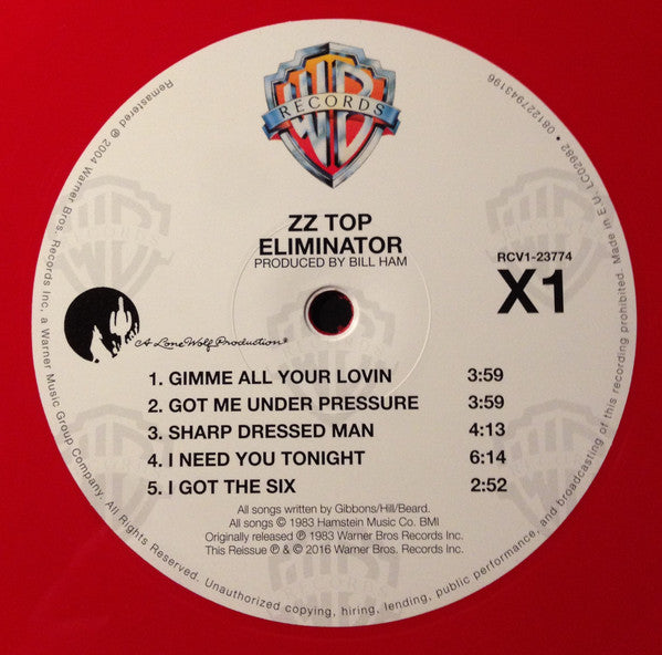 ZZ Top – Eliminator LP vinyl record, image 5 of 6