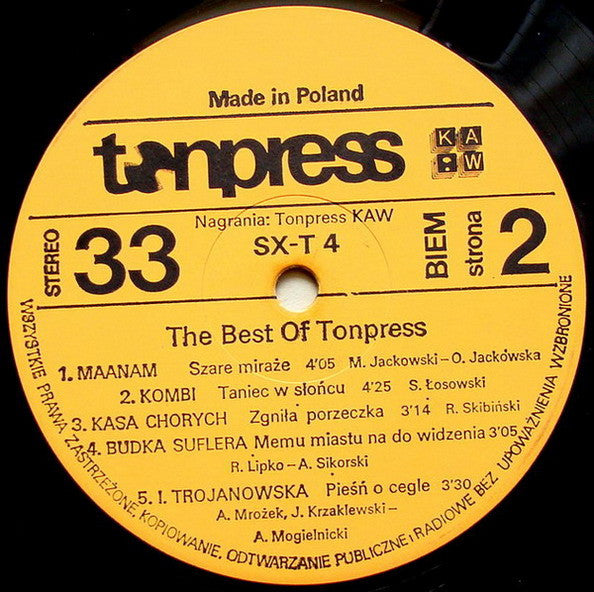 Various – The Best Of Tonpress LP vinyl record, image 4 of 4