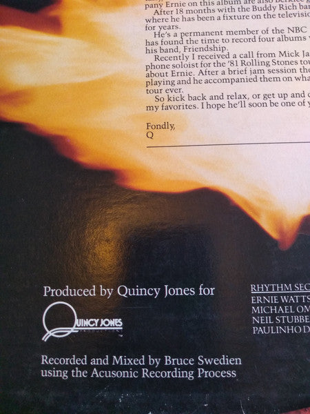 Ernie Watts – Chariots Of Fire LP vinyl record, image 5 of 5