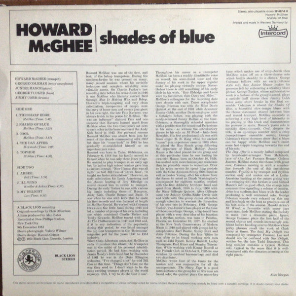 Howard McGhee – Shades Of Blue LP vinyl record, image 2 of 3