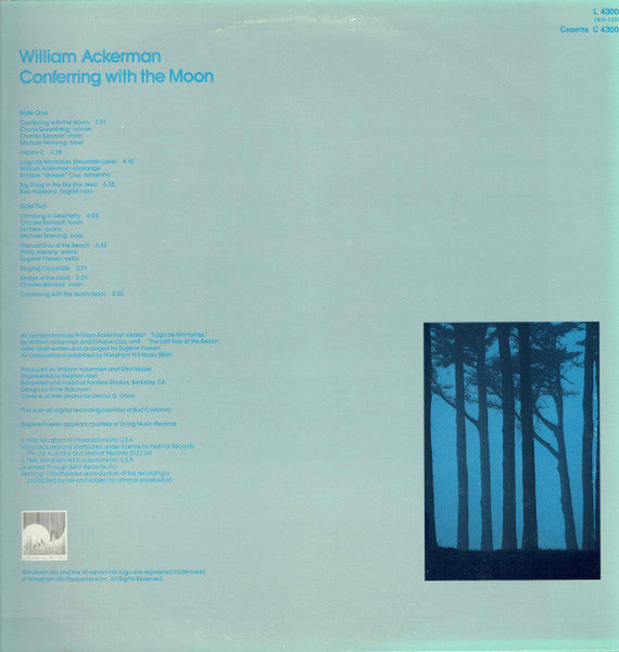 William Ackerman – Conferring With The Moon LP vinyl record, image 2 of 3