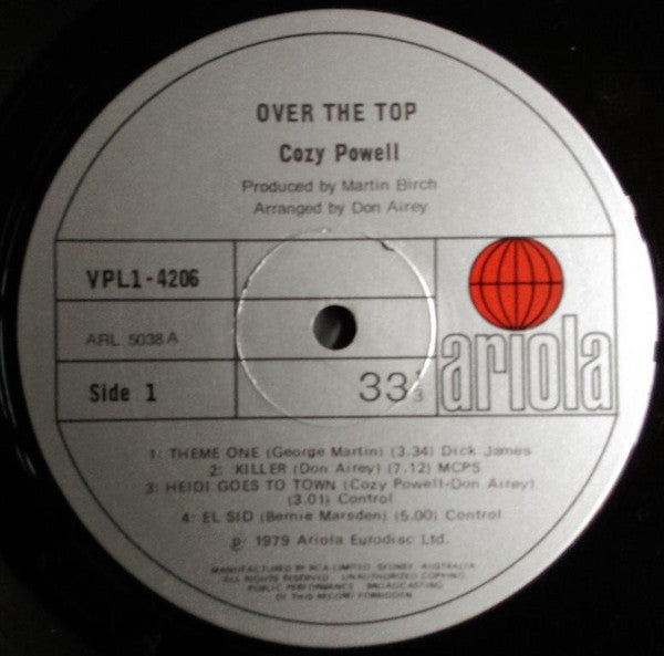 Cozy Powell – Over The Top LP vinyl record, image 4 of 6