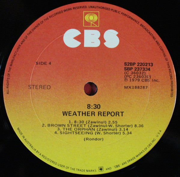 Weather Report – 8:30 (2xLP) LP vinyl record, image 7 of 7