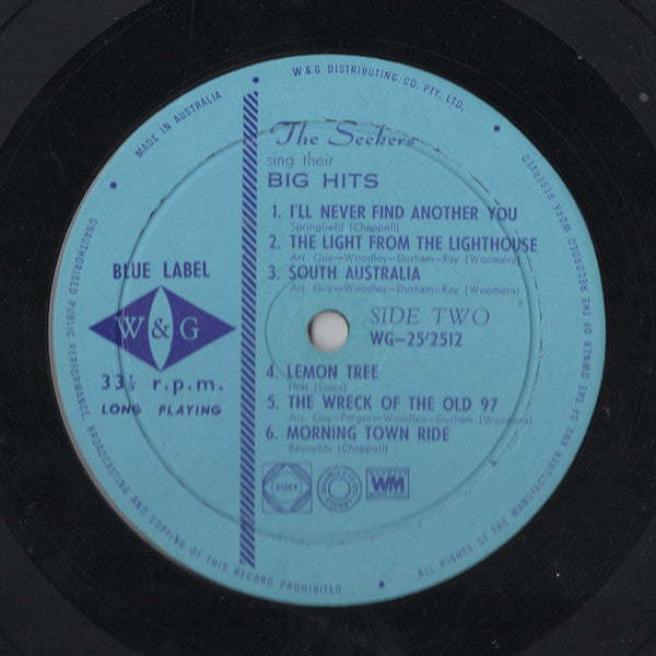 The Seekers – The Seekers Sing Their Big Hits LP vinyl record, image 4 of 4