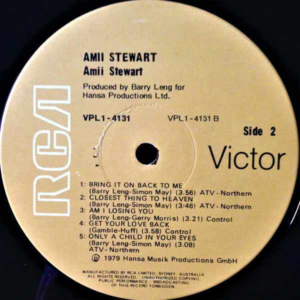 Amii Stewart – Amii Stewart LP vinyl record, image 6 of 6