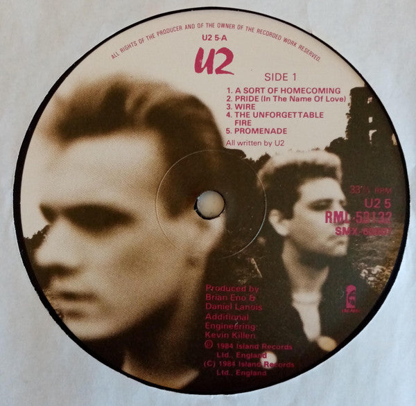 U2 – The Unforgettable Fire LP vinyl record, image 3 of 10