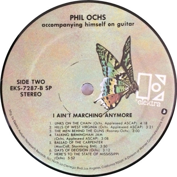 Phil Ochs – I Ain't Marching Anymore LP vinyl record, image 4 of 4