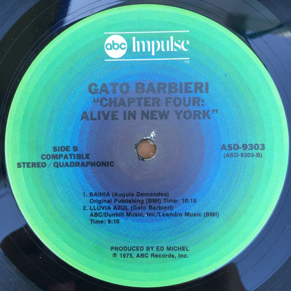 Gato Barbieri – Chapter Four: Alive In New York LP vinyl record, image 4 of 4