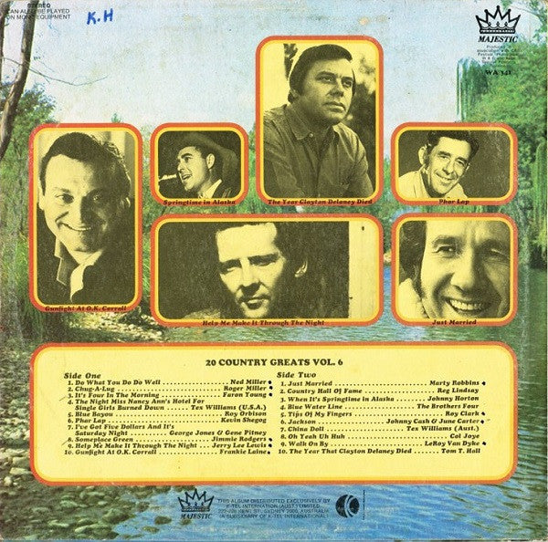 Various – 20 Country Greats Vol. 6 LP vinyl record, image 2 of 4