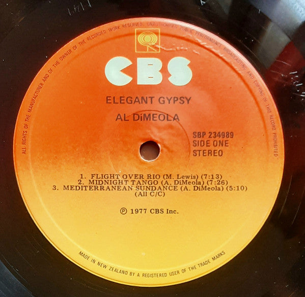 Al Di Meola – Elegant Gypsy LP vinyl record, image 3 of 4