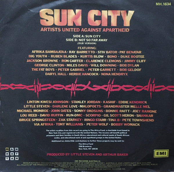 Artists United Against Apartheid – Sun City 7" vinyl record, image 2 of 4