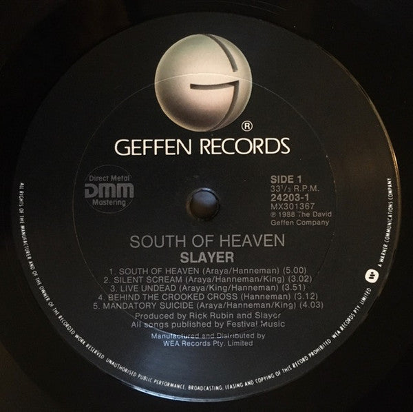 Slayer – South Of Heaven LP vinyl record, image 3 of 6