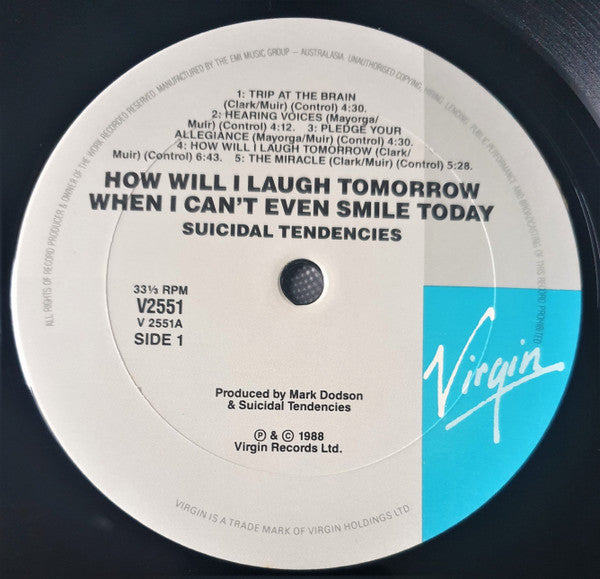 Suicidal Tendencies – How Will I Laugh Tomorrow, When I Can't Even Smile Today LP vinyl record, image 3 of 6