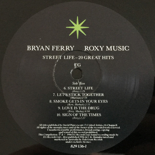 Bryan Ferry, Roxy Music – Street Life - 20 Great Hits (2xLP) LP vinyl record, image 5 of 7