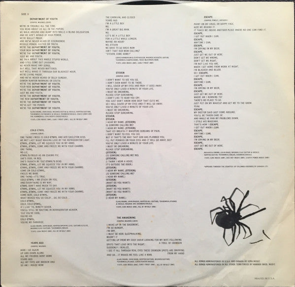 Alice Cooper – Welcome To My Nightmare LP vinyl record, image 6 of 6