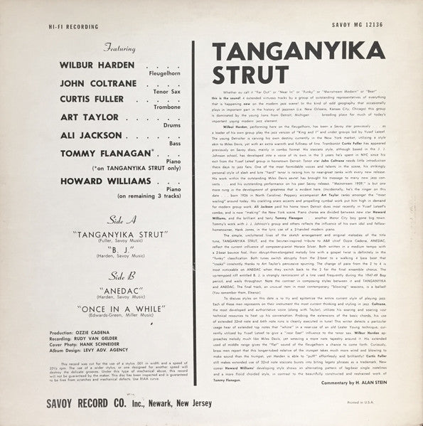 Wilbur Harden – Tanganyika Strut LP vinyl record, image 2 of 4