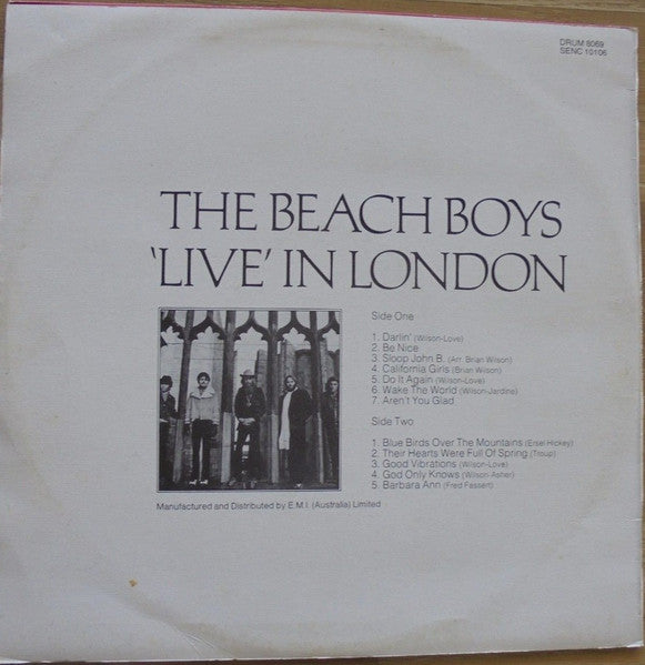 The Beach Boys – The Beach Boys 'Live' In London LP vinyl record, image 3 of 5