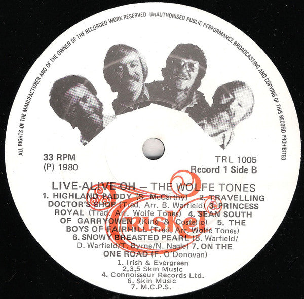 The Wolfe Tones – Live Alive-Oh (2xLP) LP vinyl record, image 3 of 8