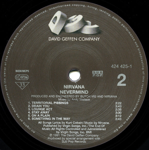 Nirvana – Nevermind LP vinyl record, image 4 of 10