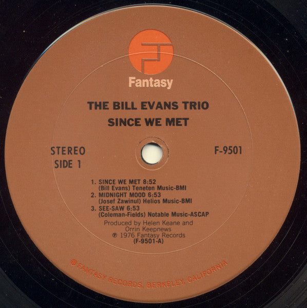 The Bill Evans Trio – Since We Met LP vinyl record, image 3 of 7