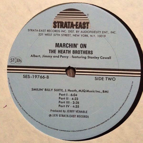 The Heath Brothers, Albert Heath, Jimmy Heath, Percy Heath, Stanley Cowell – Marchin' On! LP vinyl record, image 4 of 4